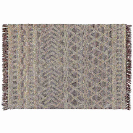 Baxton Studio Heino Modern and Contemporary Ivory and Charcoal Handwoven Wool Area Rug 187-11803-Zoro